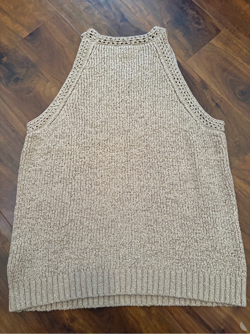J. Crew Women's Beige Crewneck Knit Sweater Vest